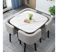 Modern Space-Saving Dining Table Set with Chairs - Stylish Kitchen & Conference Table for Home and Café - Perfect for Dining Room Compact Design