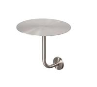 Modern Space-Saving Floating Wall-Mounted Round Side Table, Stainless Steel Wall Bar Table, Minimalist End Table for Small Spaces, Coffee Shops, Living Rooms & Bedrooms
