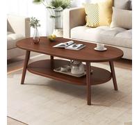 Modern Space-Saving Wood Coffee Table with Storage Shelves, Ideal for Small Apartments, Stylish Design for Living Room or Office, Durable and Functional Furniture