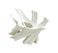 Modern Speakers Stand with Geometric Cutout Rack for Optimal Sound Projection and Minimalists Aesthetics Topological Lecturer Stand