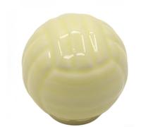 Modern Spherical Ceramic Cabinet Knobs, Colourful Pottery Drawer Handles with Copper Fitting, Single Hole Round Door Pulls for Home Kitchen Bedroom niture Decor(Pale Yellow)