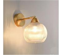 Modern Spherical Clear s Wall Sconce with Pull C Switch, Gold Adjustable Arm Hallway Light Headboard Fixtures,Nordic Farmhouse Kitchen Island Mounted
