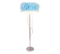Modern Spiral Crystal Floor Lamp - Elegant Drum Shade for Bedroom & Living Room - Stylish Reading Light, Contemporary Design, LED Compatible, Home Decor Accent