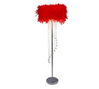 Modern Spiral Crystal Floor Lamp - Elegant Drum Shade for Bedroom & Living Room - Stylish Reading Light & Home Decor Accent, Perfect for Contemporary Spaces