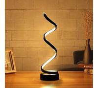 Modern Spiral LED Table Lamp - Stylish Interior Design Bedside Light for Living Room Ambiance, Perfect Decorative Lighting for Home and Office