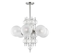 Modern Sputnik Chandelier,Mid Century Brushed Brass 8 Lights Dining Room Pendant Lighting E26 Ceiling Light For Dining Room Living Room Kitchen Island Bedroom(C,6-lights)