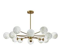 Modern Sputnik Chandeliers,Creativity Moon Lampshade for Living Room Bedroom/Gold/12+1 s