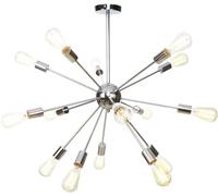 Modern Sputnik Chaner Lighting 15-Lights LED E27 Edison Pendant Lights Mid Century Ceiling Light Fixture Black/Rose d/Chrome Hanging Lights for Hallway Bar