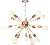 Modern Sputnik Chaner Lighting 15-Lights LED E27 Edison Pendant Lights Mid Century Ceiling Light Fixture Black/Rose d/Chrome Hanging Lights for Hallway Bar