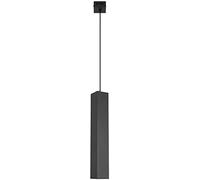 Modern Square Black LED Chandelier - Adjustable 3W Long Tube Pendant Light for Bedroom & Kitchen Island - Sleek Aluminum Suspension Lamp with White Light 30CM