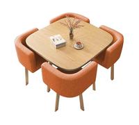 Modern Square Conference Table Set for 4 Office Negotiation Table & Chair Combo Ideal for Home Office & Small Spaces Stylish Meeting Room Furniture