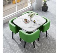 Modern Square Dining Table Set for 4Compact Kitchen Table & Chair Set for Small Spaces Ideal for Business Meetings & Family Meals Stylish & Functional (Size: Style8)