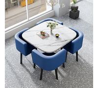 Modern Square Dining Table Set for 4SpaceSaving Kitchen Table & Chair Set Perfect for Small Spaces Ideal for Business Meetings & Family Dinners (Size: Style9)