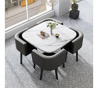 Modern Square Dining Table Set for 4SpaceSaving Kitchen Table & Chairs Perfect for Small SpacesStylish Business Meeting Dining Furniture (Size: Style5)