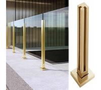 Modern Square Glass Railing Post System - Indoor/Outdoor Clamp Kit for Stylish Balustrades, Deck Guardrails, Safety Solutions, and Contemporary Design