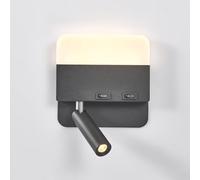 Modern Square LED Wall Sconce, Adjustable Wall Mounted Reading Lamp with On/Off Switch, Minimalist Aluminum Wall Light for Bedroom, Bedside Spotlight