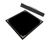 Modern Square Mahjong Table Mat With Storage Bag, Anti Slip And Noise Reduction Game Table Cover For Mahjong Poker Cards (Color : Black, Size : 39.4x39.4inch/100x100cm)