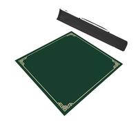 Modern Square Mahjong Table Mat With Storage Bag, Anti Slip And Noise Reduction Game Table Cover For Mahjong Poker Cards (Color : Green, Size : 27.6x27.6inch/70x70cm)