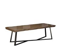 Modern Square Metal & Solid Wood Table for Home Office Kitchen Dining Room Conference Coffee - 160x70x75CM Stylish & Design Multi-Purpose Use