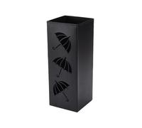 Modern Square Metal Umbrella Stand with Removable Anti-Rust Sculpture - Stylish Outdoor Design for Patio, Balcony, Garden, and Deck - Durable and Weather-Resistant Umbrella Holder