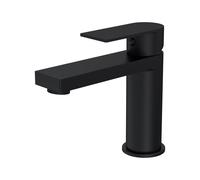 Modern Square Mono Basin Mixer Tap & Push Button Waste - Matt Black - Balterley