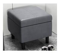Modern Square Ottoman with Storage Faux Leather Upholstered Footrest Stylish Coffee Table with Lift Top Perfect for Living Room and Bedroom 30 x 30 x 30 cm
