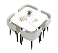 Modern Square/Round Dining Set for 4 People 5 Pieces Includes 4 Chairs SpaceSaving Design Perfect for Small Spaces Stylish Home Furniture