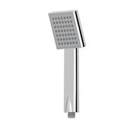 Modern Square Shower Head High Flow Single Spray Pattern Polished Chrome Handset