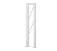 Modern Square Stair Baluster Posts Hollow Iron Spindles for Indoor/Outdoor Stairways Reinforced Base Stable Structure HighTemrature Paint 35cm (White)