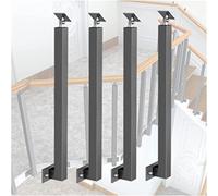 Modern Square Stair Railing Design - Balustrade with Metal Central Axis for Stairs/Covers - Available in 1/4/10/20 Packs - & Stylish Staircase Guardrail