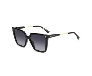 Modern Square Sunglasses with Bold Profile- female- Dsquared2- Sunglasses- Black- 57 MM- Accessories 57 MM