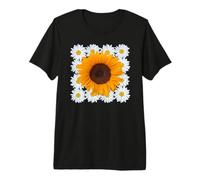 Modern Squaring The Circle Sunflower Daisies Shapes Mania Premium T-Shirt