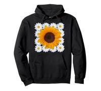 Modern Squaring the Circle Sunflower Daisies Shapes Mania Pullover Hoodie