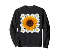 Modern Squaring the Circle Sunflower Daisies Shapes Mania Sweatshirt