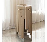 Modern Stackable Dining Chair Set of 4, 18.1" Round Plastic Stools with Swirl Design, One-Piece Molding, Indoor/Outdoor Use, Perfect for Classroom & Home