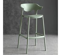 Modern Stackable Plastic Bar Stool with Backrest, High Foot Design for Kitchen, Living Room, Garden, and Pub Use