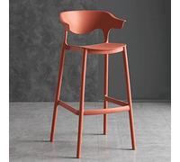 Modern Stackable Plastic Bar Stool with Backrest, High Foot Design for Kitchen, Living Room, Garden, and Pub Use