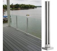 Modern Stainless Steel 304 Glass Railing for Terraces Gardens Stairs Pools 75cm High Balustrade (Sapphire) Durable & Stylish Outdoor Safety Solution