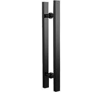 Modern Stainless Steel Barn Door Handle, Two-Sided Sliding Glass Door Pull, Easy Install for Home, Shop, Garage, Office - Complete Mounting Accessories Included