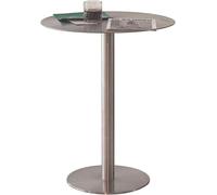 Modern Stainless Steel Bistro Table Round Tall Pub Table 40cm/50cm/60cm Space-Saving Compact Café Dining Furniture 50x95cm Ideal for Small Rooms