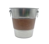 Modern Stainless-Steel Champagne Cooler Bucket with Two Carry Handles | Ice Bucket for Champagne, Wine and Beer | Suitable for Home, Bars, Picnics, and Pubs