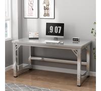 Modern Stainless Steel Computer Desk - Simple Rectangular Study & Office Workstation - Stylish Bedroom Furniture for Students & Professionals