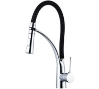 Modern Stainless Steel Kitchen Faucet with Pull-Down Dual Function Sprayer 360° Swivel Sink Mixer Single Lever 2 Spray Modes for Effortless Cleaning