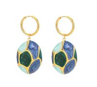 Modern Stainless Steel Oval Drop Earrings Stylish Dangle Ear Rings Designed For Trendy Women With Sensitivity To Metals Stainless Steel Earrings