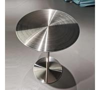 Modern Stainless Steel Round Dining TableHeavyDuty Pub Counter Table Easy to Clean for Kitchen Breakfast Nook Cafe Bar & Cocktail Lounge (40cm/15.7in)