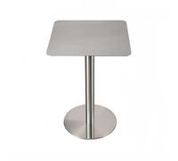 Modern Stainless Steel Side Table Square Accent Table (80cm/31.4in) - Stylish Pub Table for Living Room Office and Outdoor Use