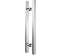 Modern Stainless Steel Sliding Glass Door Handle - Durable Push-Pull Design, Two-Sided with Mounting Accessories, 100cm (39.4in) Length, Ideal for Home Gates - Silver Finish