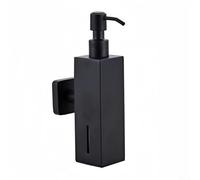 Modern Stainless Steel Soap Dispenser with Pump for Organized Bathroom and Kitchen Spaces (Black)