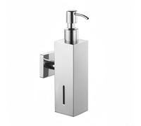 Modern Stainless Steel Soap Dispenser with Pump for Organized Bathroom and Kitchen Spaces (Silver Glossy)