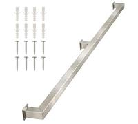 Modern Stainless Steel Stair Railing 90cm 150cm 280cm 330cm 480cm Rust-Resistant Wall Mount Staircase Banister Rail for Home Hotel Indoor Outdoor(3ft/90cm)